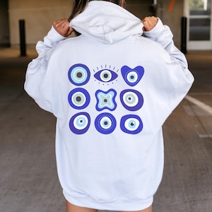 Evil Eye Hoodie Witchy Clothing Spiritual Hoodie Aesthetic Clothes Preppy Sweatshirt VSCO Sweatshirt Preppy Clothes Evil Eye Gift for Her
