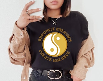 Yin Yang Shirt - Retro Graphic Tee - Japanese - Meditation T-Shirt - Spirituality - Aesthetic Clothes - Positive Shirt - Vintage Yin Yang