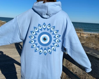 Evil Eye Hoodie Oversized Hoodie VSCO Hoodie Trendy Hoodies Witchy Clothes Vintage Hoodie Preppy Hoodie Trippy Clothing Egirl Clothing Gifts