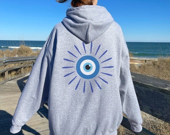 Evil Eye Felpa con cappuccio Oversize Felpa con cappuccio Alla moda Felpe con cappuccio estetico Preppy Felpa con cappuccio VSCO Felpa con cappuccio Pinterest Felpa con cappuccio Egirl Abbigliamento Y2K Abbigliamento