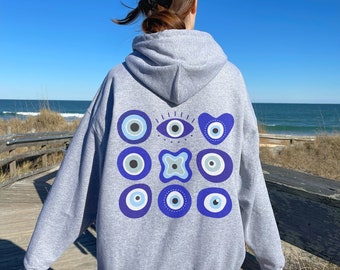 Evil Eye Hoodie VSCO Sweatshirt Trendy Hoodie Pinterest Hoodie Vintage Hoodie Preppy Hoodie Egirl Clothing Spiritual Clothing Indie Clothing