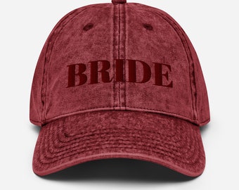 Braut Bestickte Mütze Rot Ton auf Ton Junggesellinnenabzeichen Party Gastgeschenke Brautjungfer Mütze für Junggesellinnen