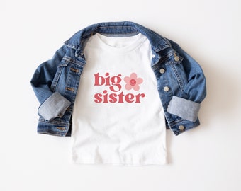 Big Sister Shirt Big Sis Kleinkind T-Shirt Große Schwester Ankündigung Schwangerschaft Ankündigung Schwangerschaft Reveal Shirt Big Sister to Be Big Sis T-Shirt