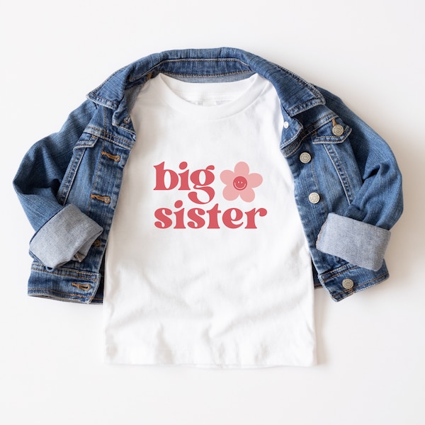 Big Sister Shirt Big Sis Toddler T-shirt Big Sister Announcement Pregnancy Announcement Pregnancy Reveal Shirt Big Sister to Be Big Sis Tee