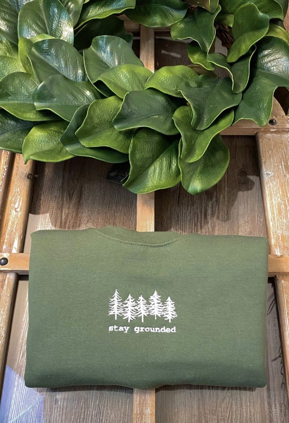 Trendy embroidered sweatshirts clearance