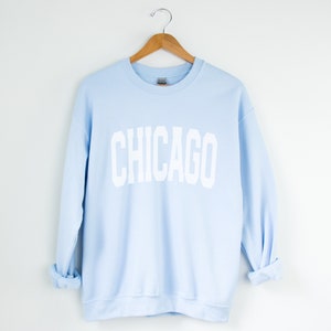 Chicago Crewneck Sudadera Vintage College Sudadera Trendy Crewneck Chicago Ropa Chicago Lover Regalo Ropa Estética Chicago Camisa Chicago
