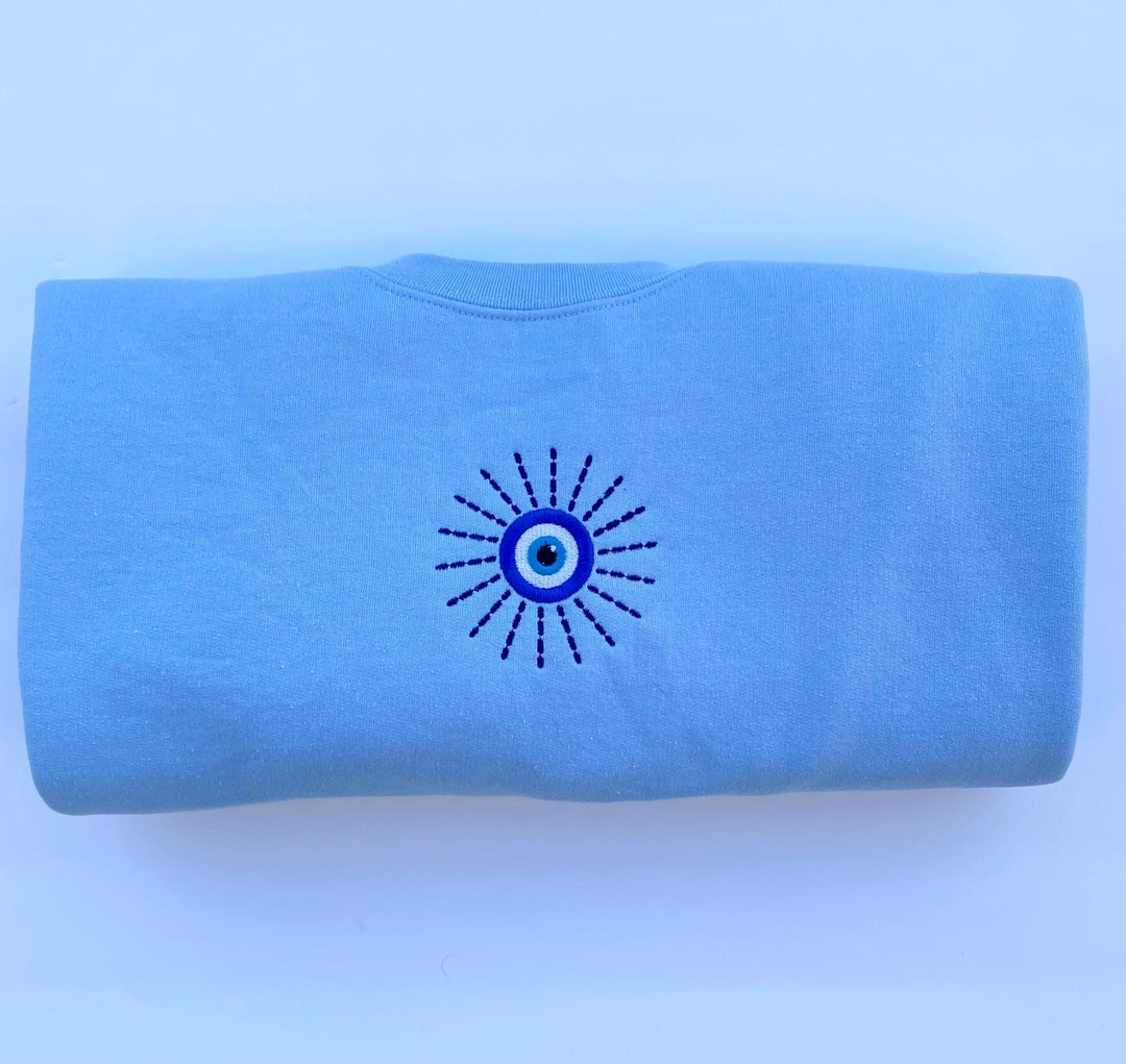 Evil Eye Embroidered Sweatshirt Women Trendy Clothes Evil Eye Hoodie