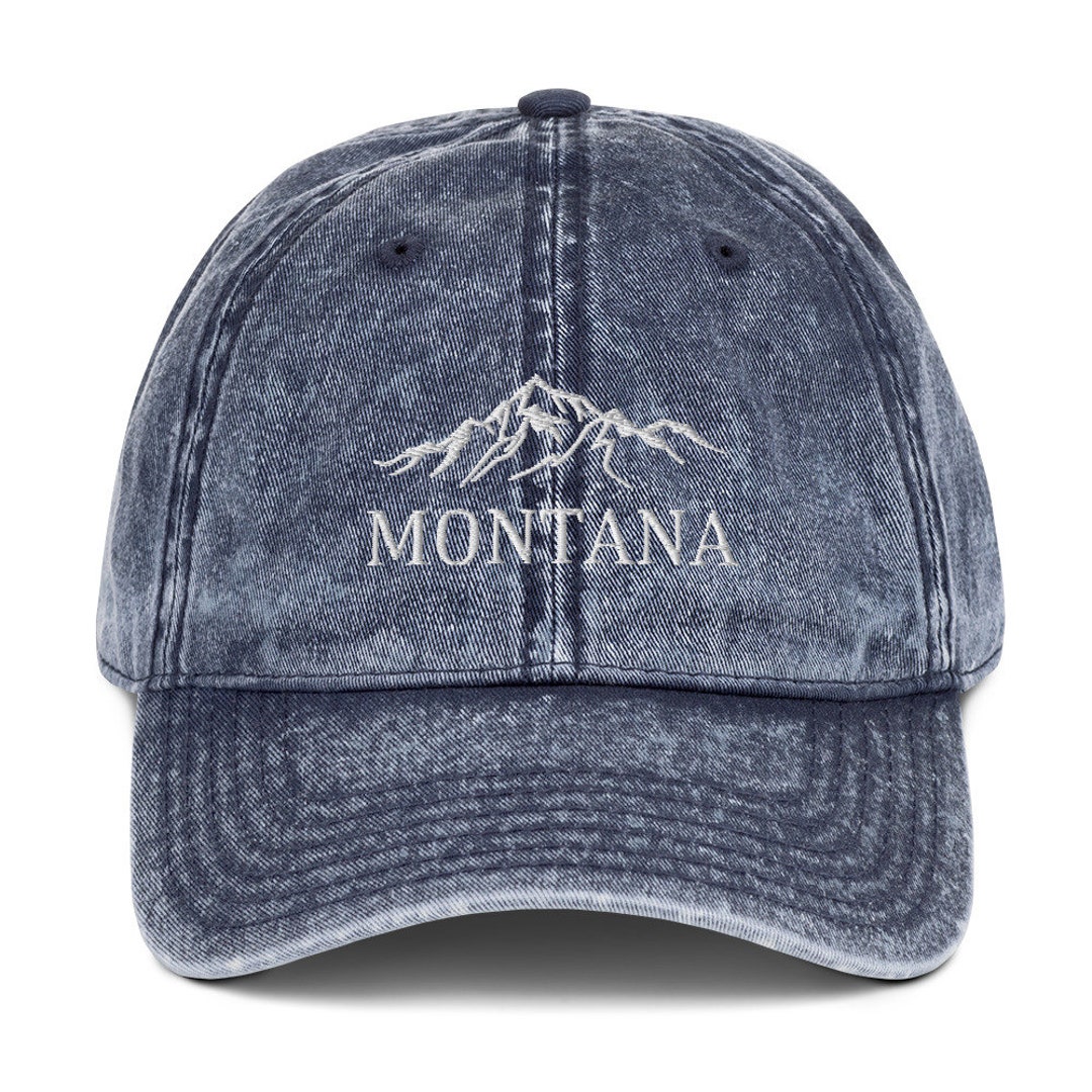 Montana Baseball Cap Vintage Embroidered Hat Vintage Dad Cap