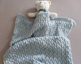 Sky blue baby blanket