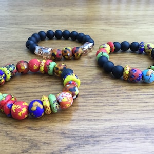 Afrikaanse glaskralen, kleurrijke kralen, cadeau, polskralen, kralenarmband/armband