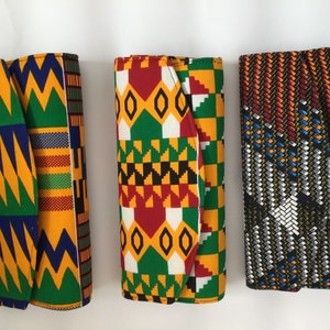 Monedero con estampado africano, cartera de mano africana, cartera para mujer, cartera con estampado africano, cartera hecha a mano
