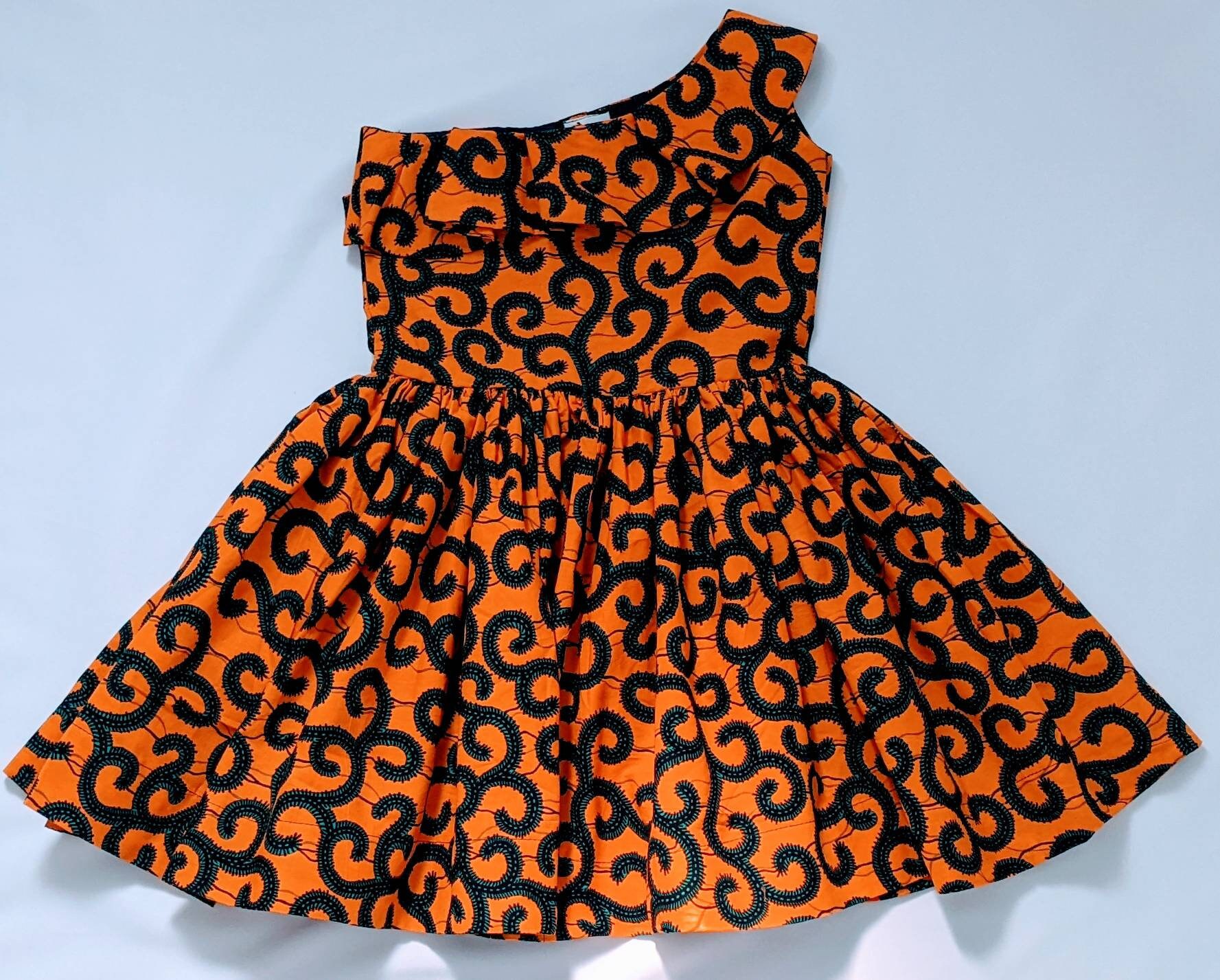 Box pleated african print dress cheap