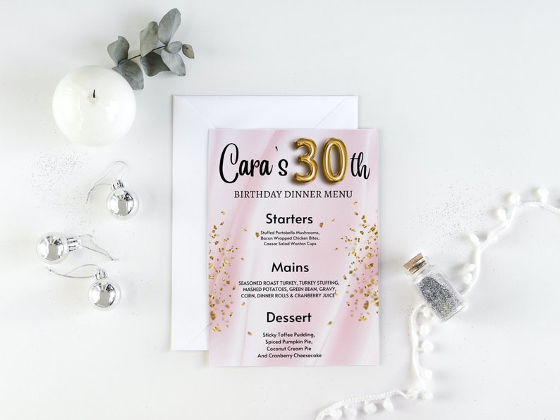 30th Birthday Dinner Menu Template Editable Menu Template Etsy 30th Birthday Dinner Menu Template Editable Menu Template Etsy
