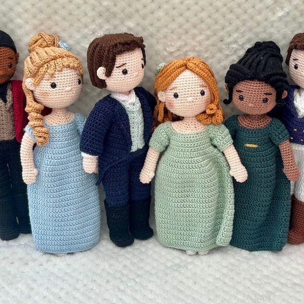 Patrón de crochet Bridgerton - conjunto de 6 personajes