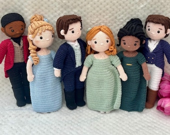 Bridgerton crochet pattern - set of 6 characters