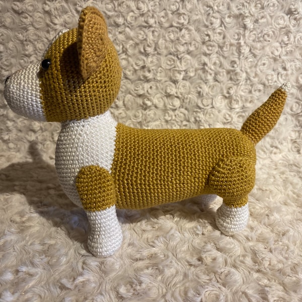 Peluche corgi crochet