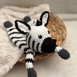 Crochet pattern - Sam the zebra - lovey