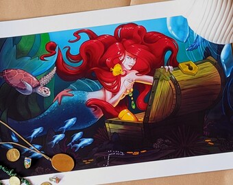 Mermaid - Art Print A3 Poster (11,7" x 16,54")