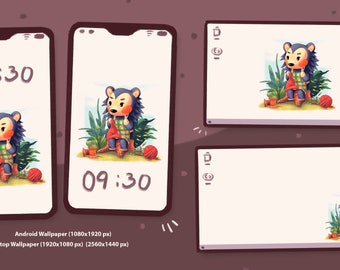 SABLE - Animal Crossing Phone and Desktop Wallpaper