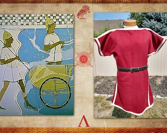トップス vintage greece tunic Mycenaean Tunic || Ancient Greek Charioteer Chiton