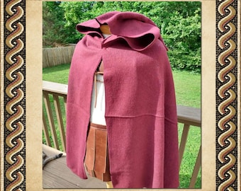Roman Paenula: Historical Legionary Wool Cloak with Hood || Warm Roman Outerwear || Handcrafted Military Replica
