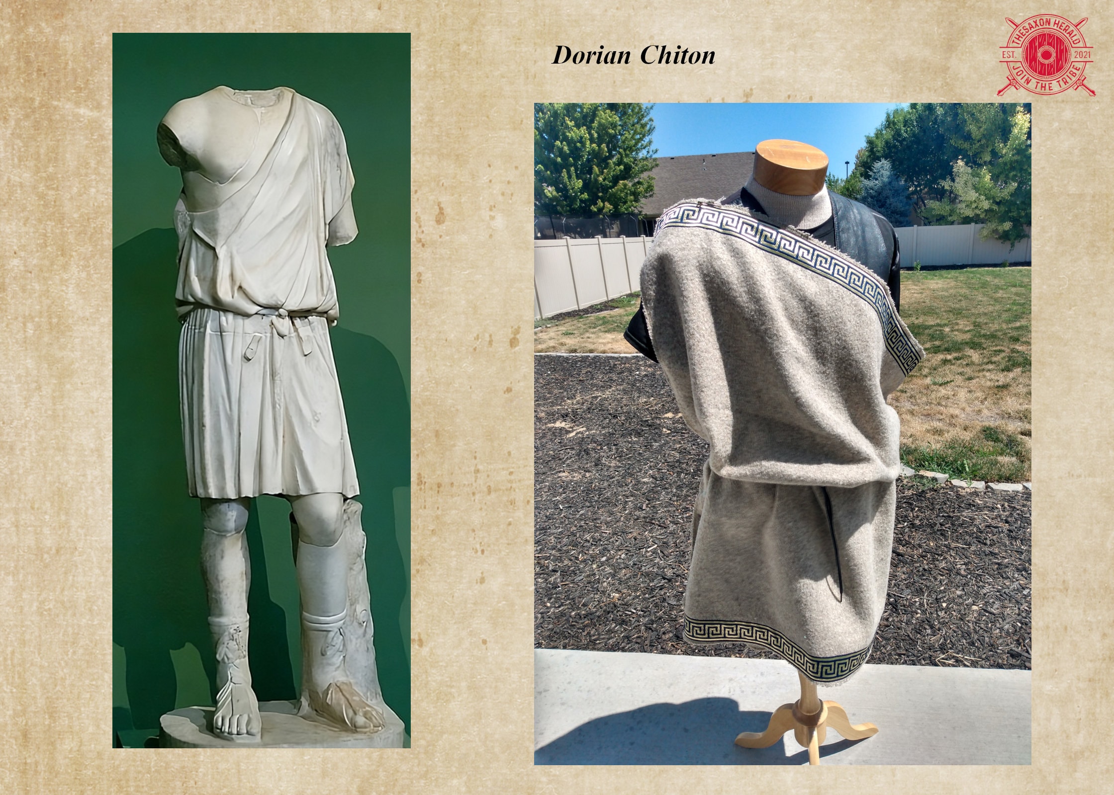 Greek Wool Chiton Ancient Greek Clothes From Antiquity Greek Classical