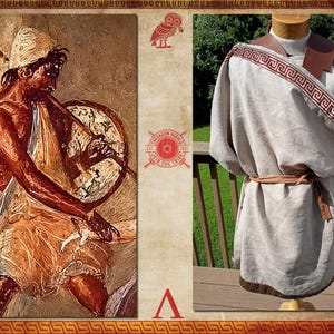 Greek Linen Chiton || Dorian Chiton || Ancient Greek || Antiquity Clothing || Archaic Greek Replica || Hellenic Age Clothing || Ares