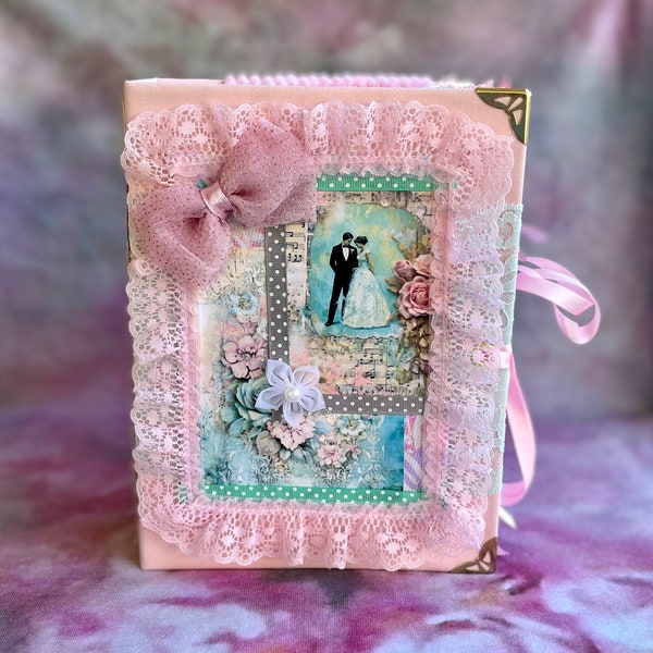 Wedding Junk Journal - Writing Journal - Wedding Guest Book - Handmade