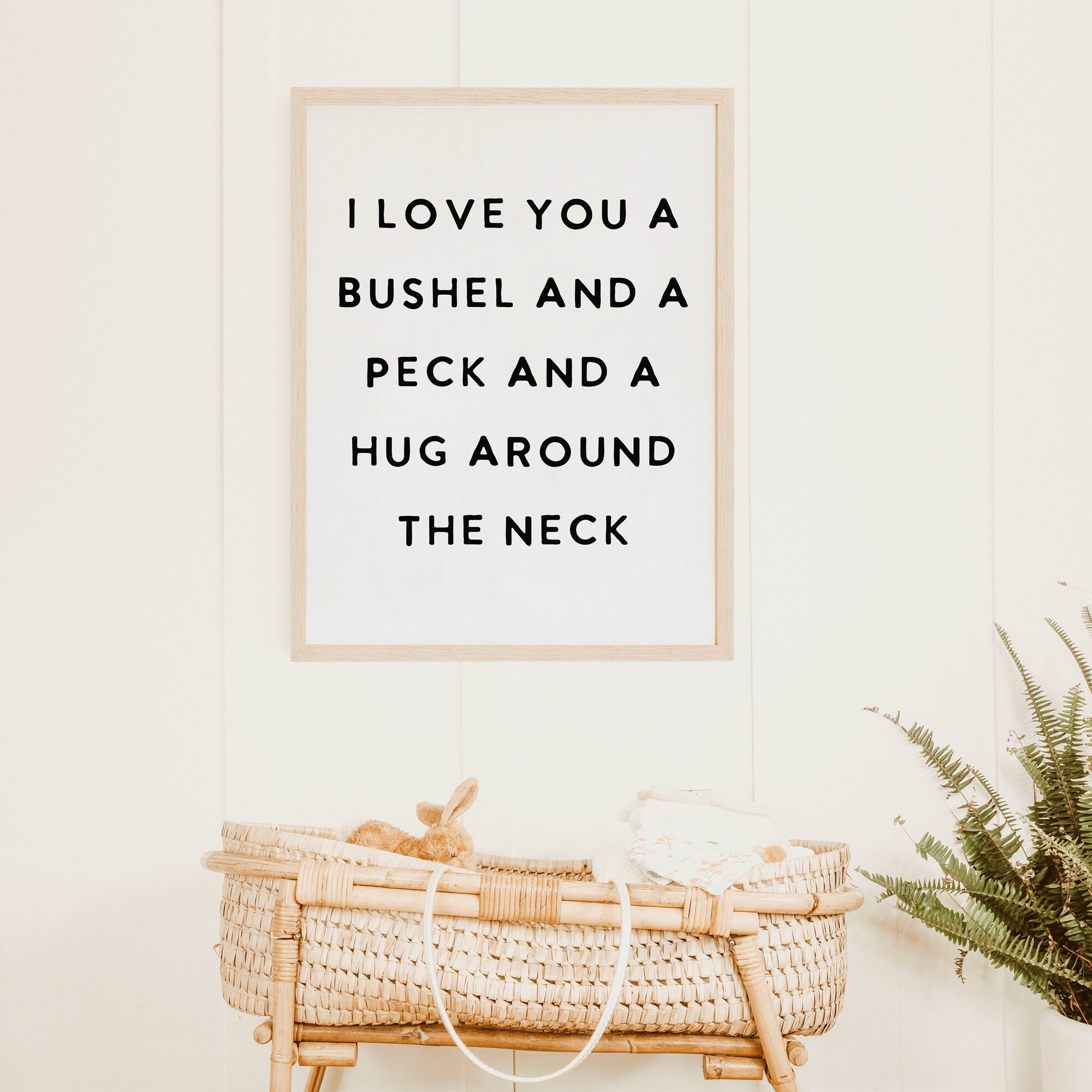 I Love You A Bushel And A Peck Print Nursery Wall Art | Etsy