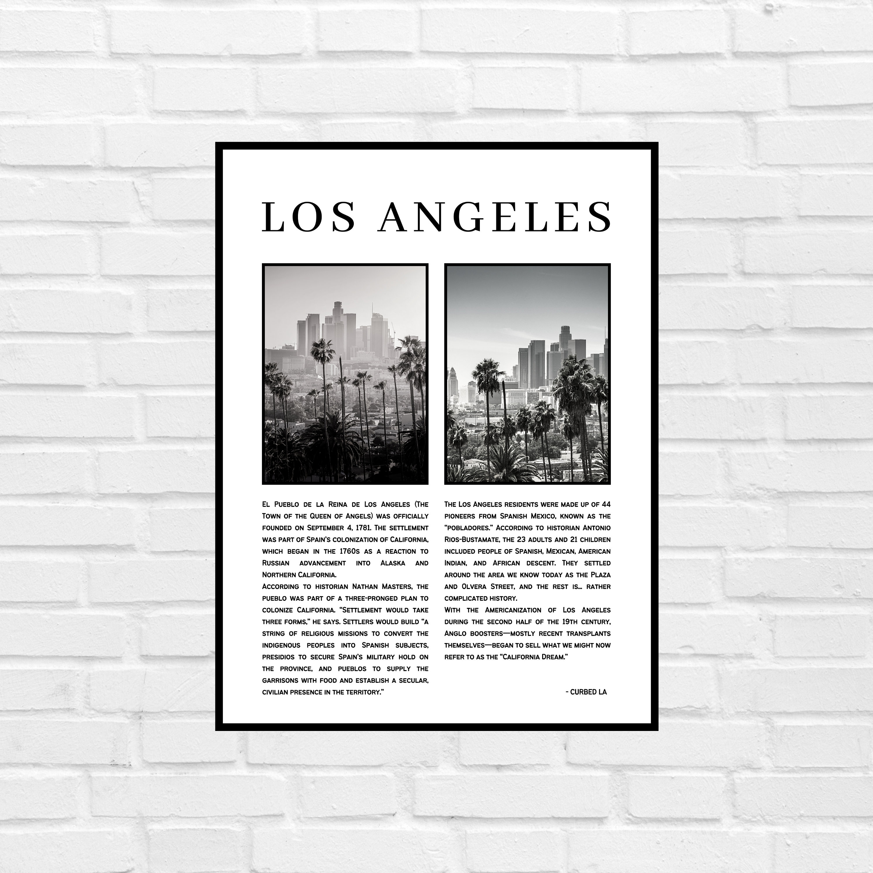 LOS ANGELES 12X16IN POSTER for digital download | Etsy