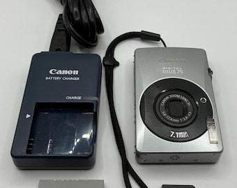 Canon Ixus 75 Digital Compact Camera Silver-black - Tested Works