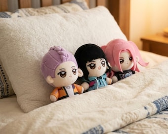 Peluche K-Pop Demon Hunters /Mira • Romy • Zoey /Carino peluche Chibi Anime morbido peluche / Peluche morbido da collezione 12 cm / Regalo da collezione