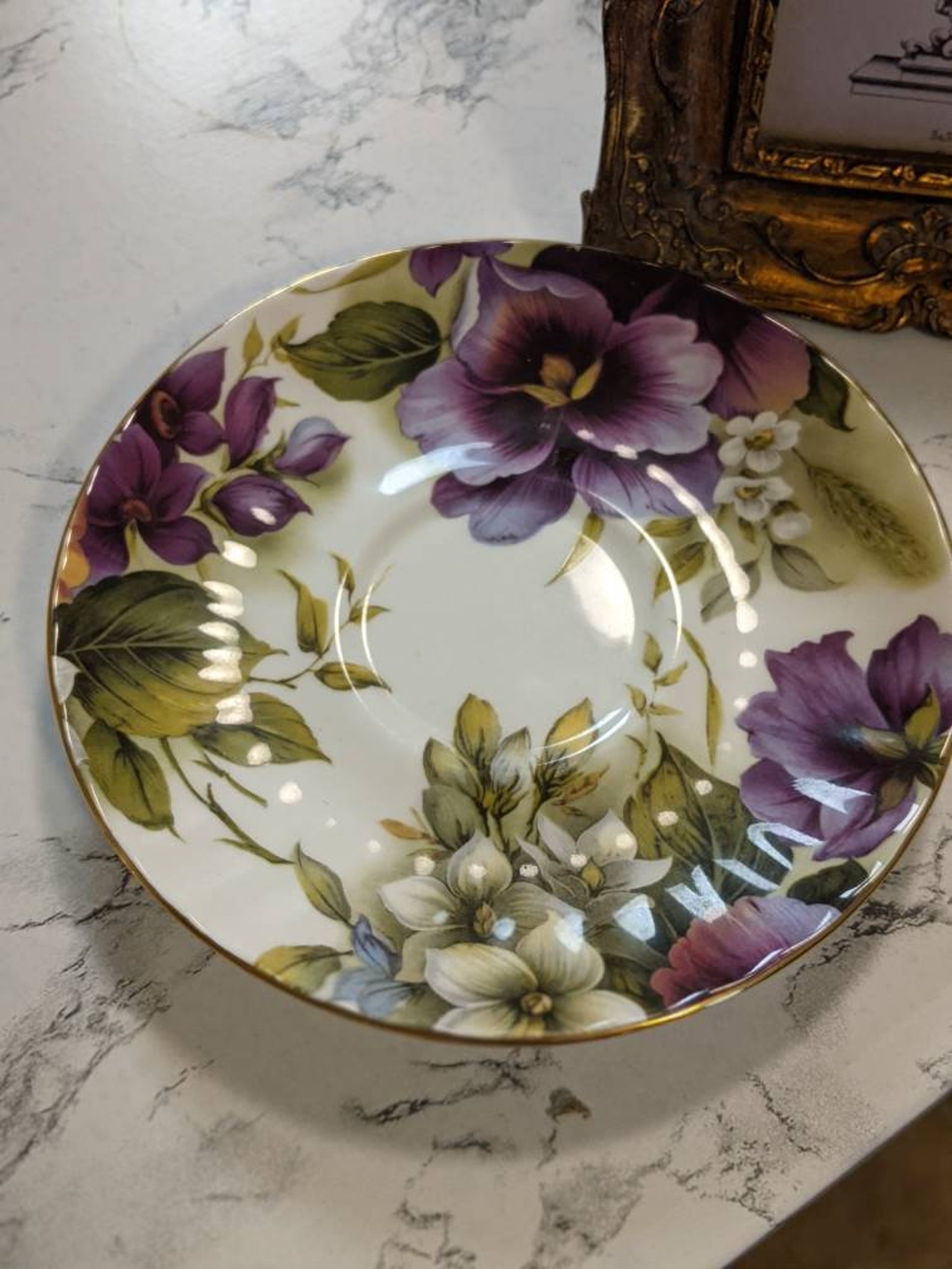 Vintage Duchess Fine Bone China with Pansies Etsy