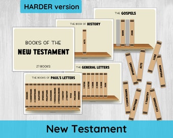 NEW TESTAMENT Books of the Bible Kids Sorting Activity/ Children's Bible Order Game Books of Bible/ Christian Kids Sunday School Lessons