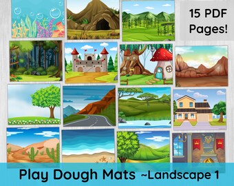 Background Play Dough Mats/ Toddler Play Dough Mat Activity/ Printable Preschool Playdough Mats/ Play doh/ Montessori Kids Play dough kit