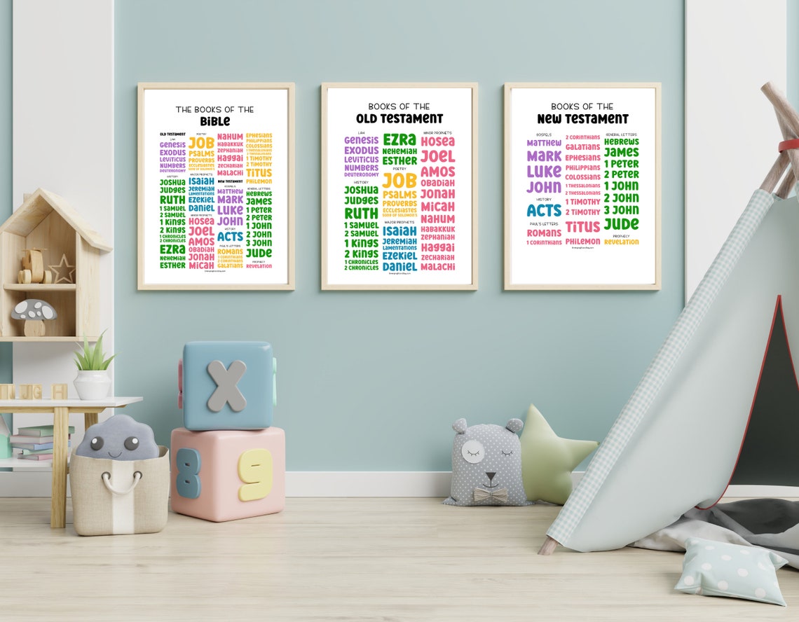 Books of the Bible Poster for Kids/ Educational New and Old - Etsy ...