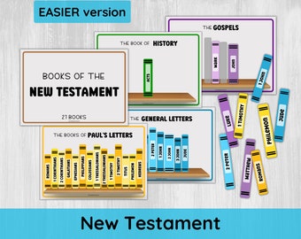 New Testament Books of the Bible Kids Sorting Activity Printable/ Children's Bible Game Books of the Bible/ Christian homeschooling