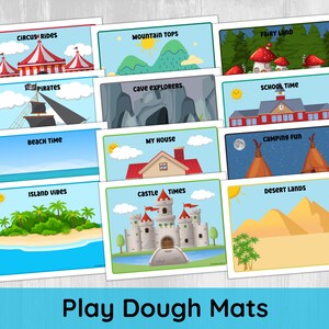 Play Dough Mats/ Toddler Play Dough Mat Activity/ Play doh/ Montessori Printable Playdough Mats for Preschoolers/ Kids Play dough kit