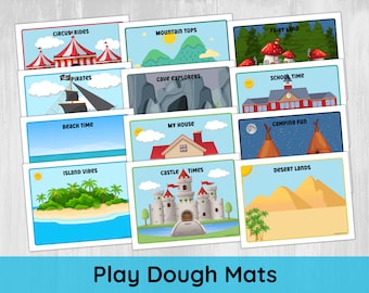 Play Dough Mats/ Toddler Play Dough Mat Activity/ Play doh/ Montessori Printable Playdough Mats for Preschoolers/ Kids Play dough kit