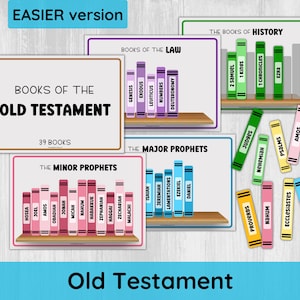 Old Testament Books of the Bible kids Sorting Activity/ Children&#39;s Bible Game Books of Bible/ Christian Homeschooling