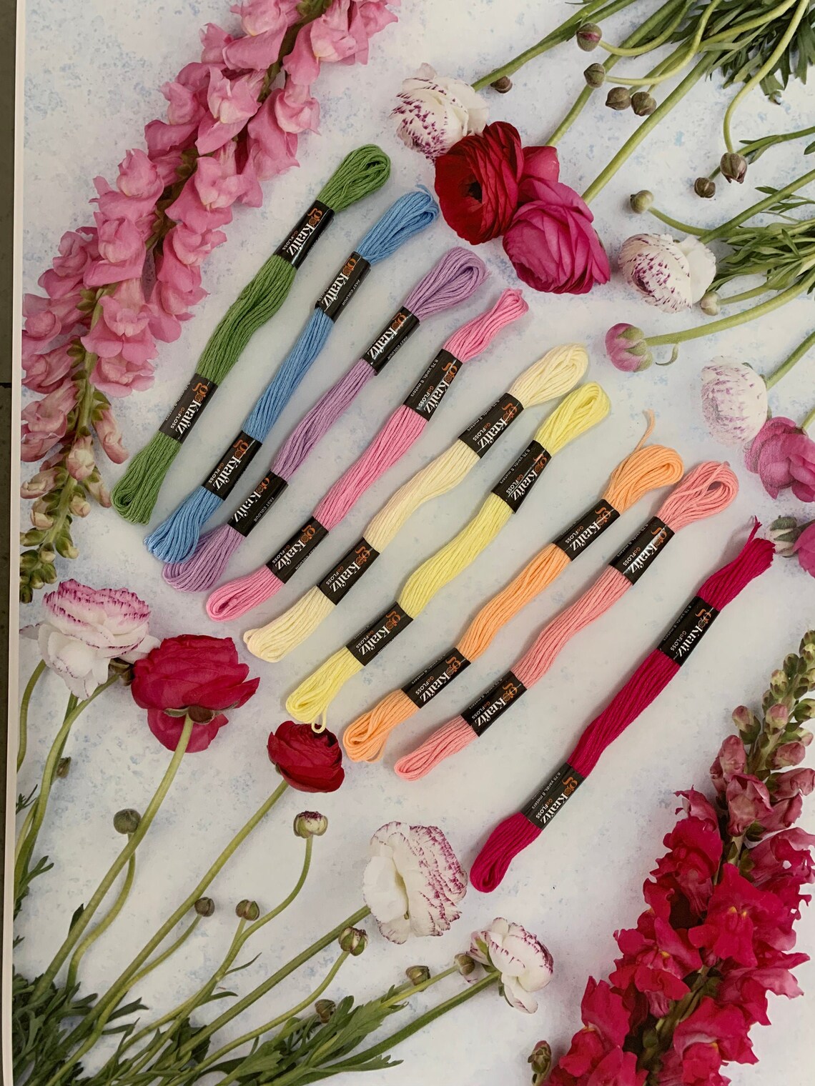 Embroidery floss floral fragrance 27 skeins pack  etsy