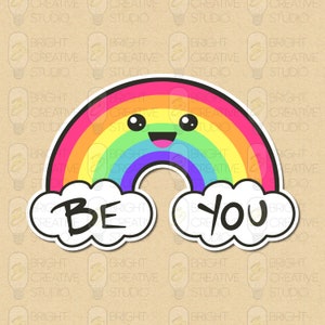 Kawaii Rainbow Sticker