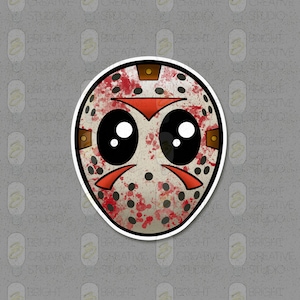 Kawaii Jason Hockey Mask Sticker