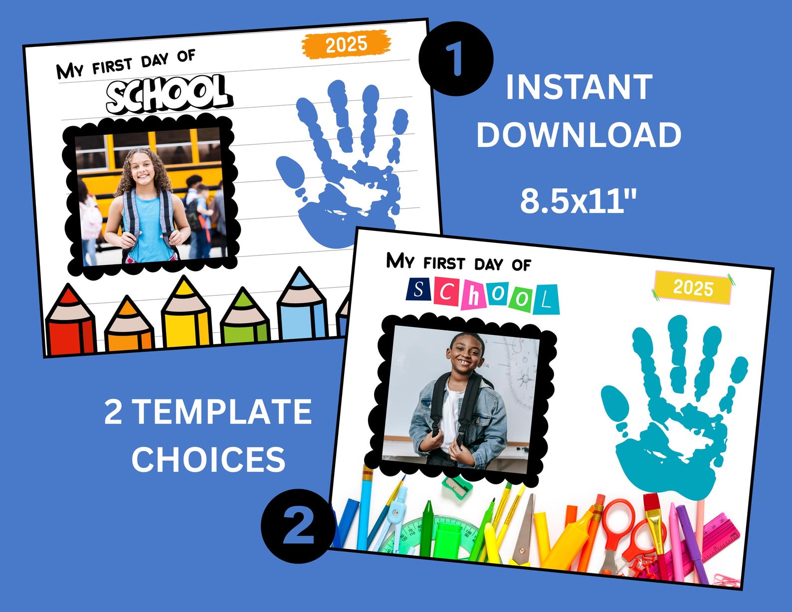 Back to School Handprint & Photo Craft – First Day of School 2025 ...