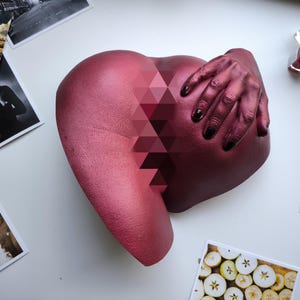 Contemporary Lifecast Female Hips, Vulva Cast with Black Nail Polish