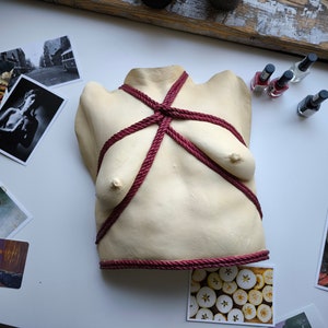 Contemporary Lifecast- Japanese Inspired Shibari Rope Sculpture