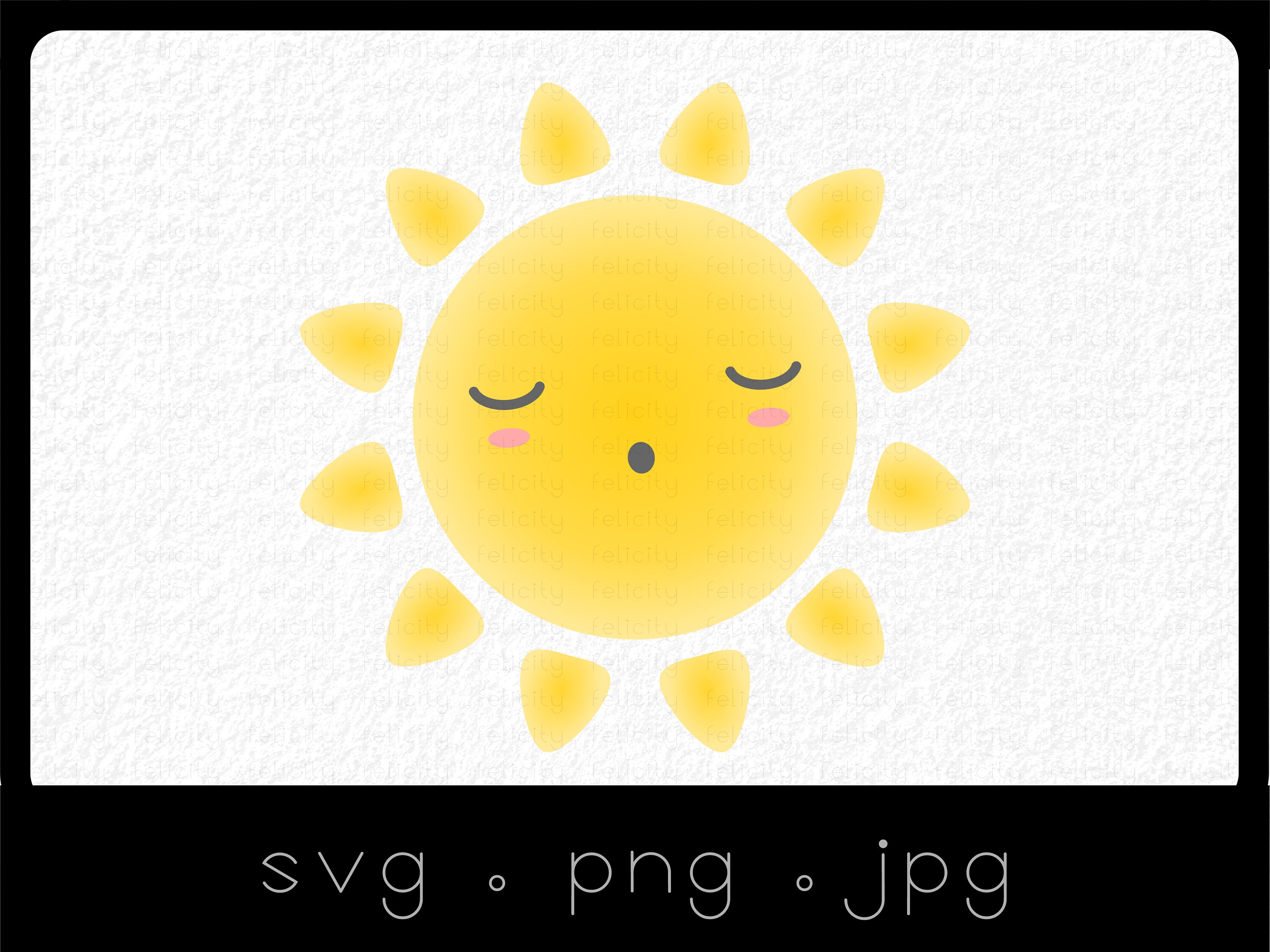 Sleepy sun svg sun svg glowing sun svg nursery svg kids Etsy