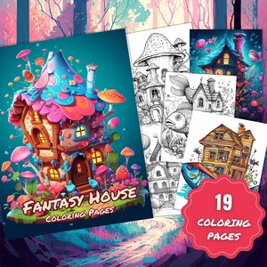 House Coloring Book, Under the Sea, Above the Sky, Desert and More