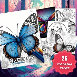 26 Beautiful Butterfly Coloring Pages for Adults and Kids