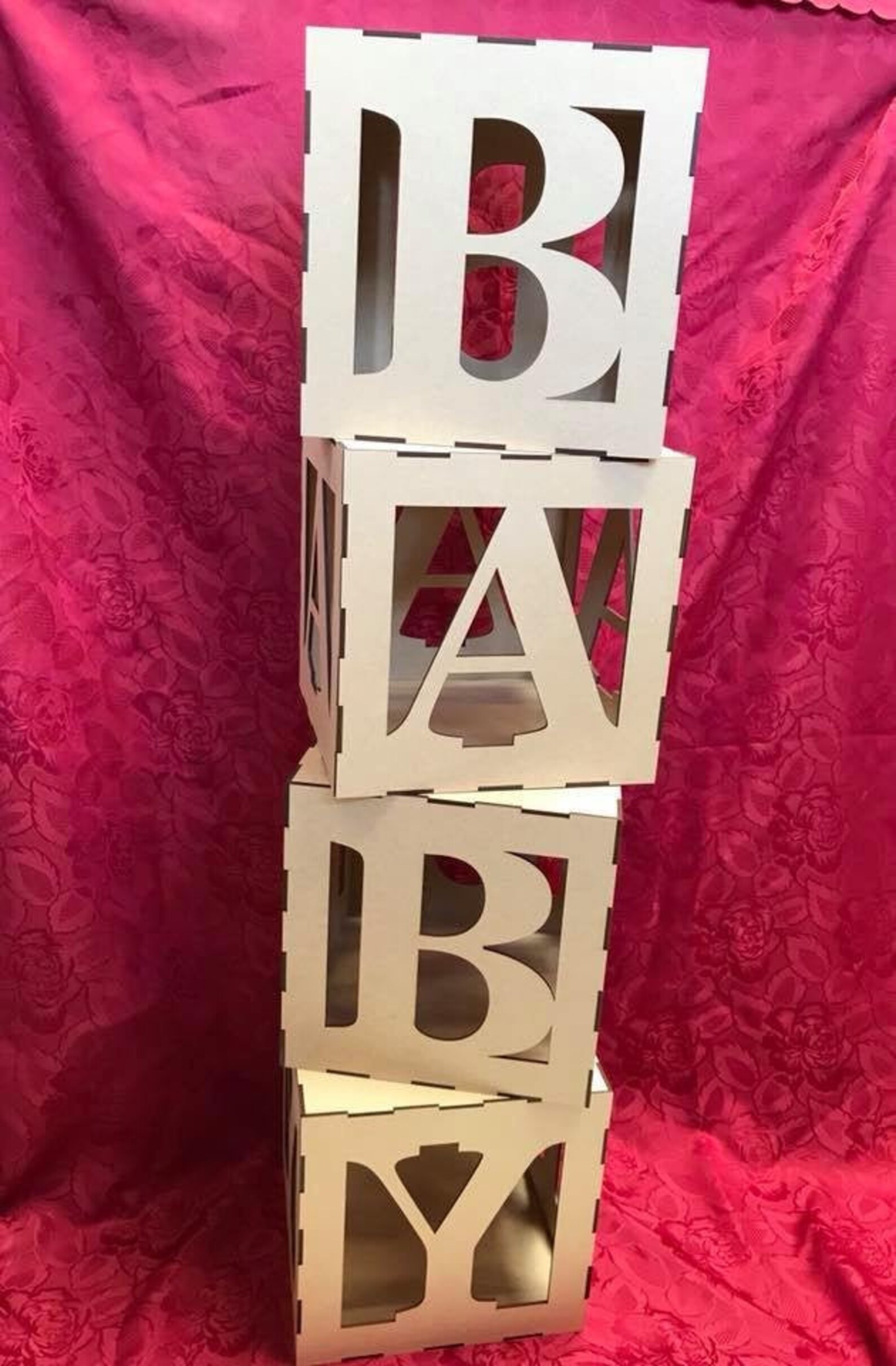Blank MDF BABY Cubes SET of 4 Ideal for Baby Showers, Gender Reveal or